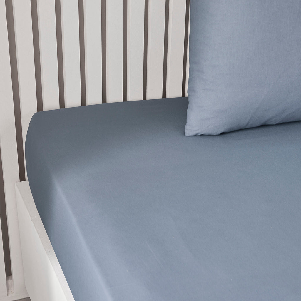 Permanent Unis Essential - Fitted Sheet - Blue