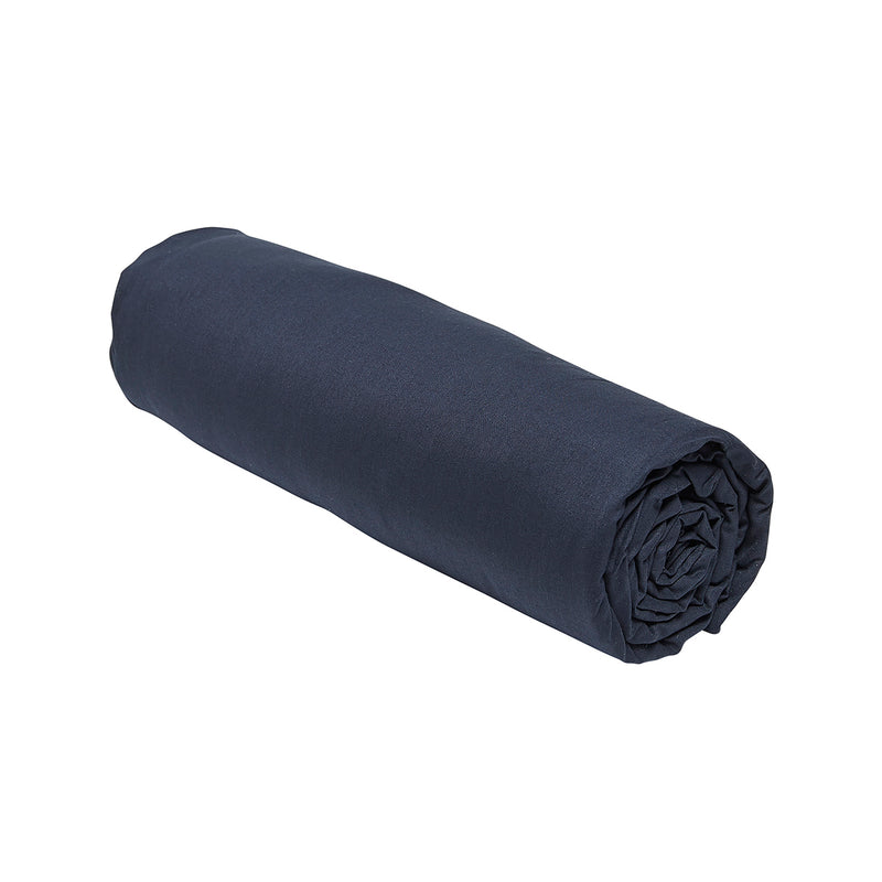 Drap Housse - Permanent Uni Essential - Navy - Bonnet 30cm
