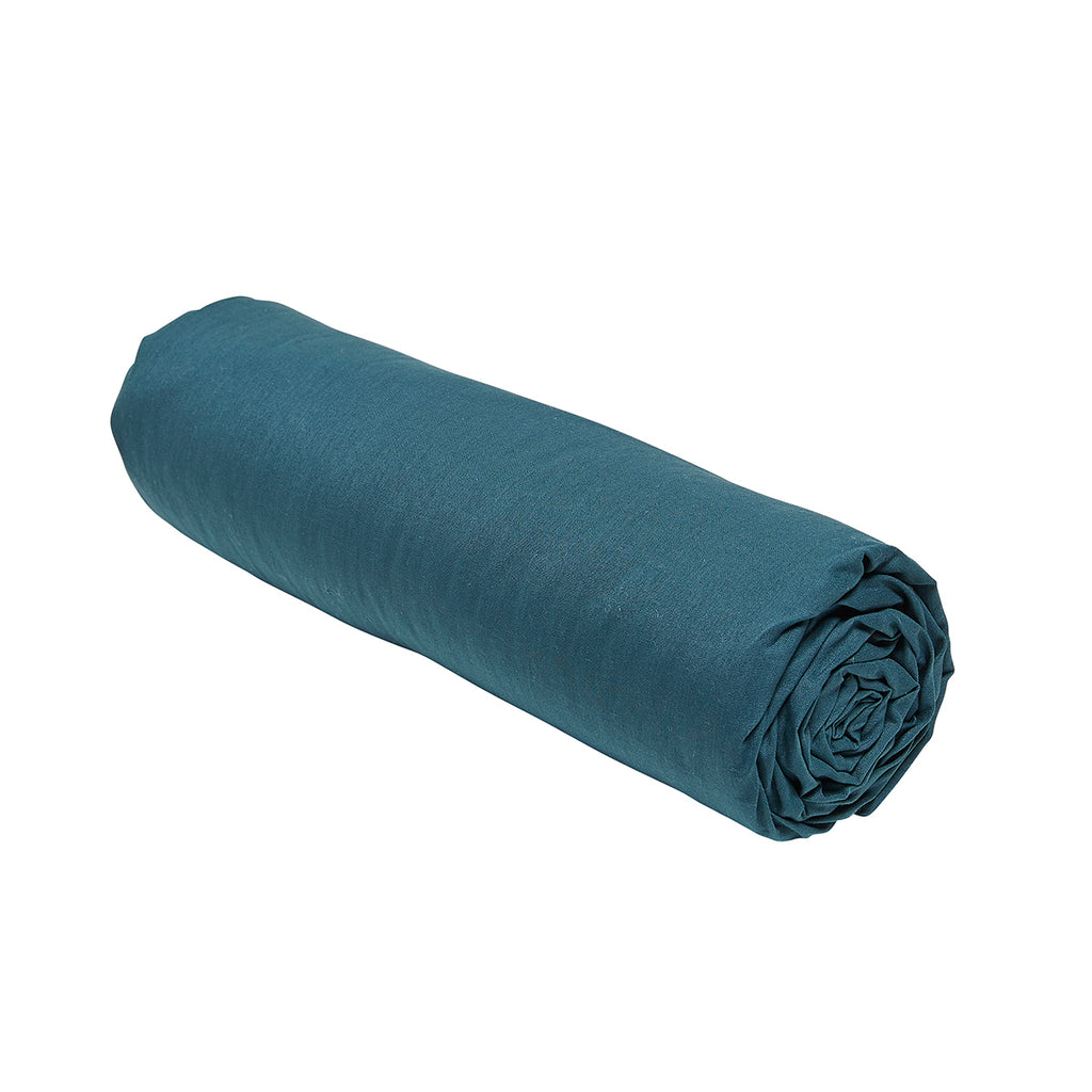 Permanent Plain Essential - Fitted Sheet - Peacock