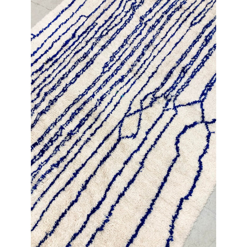 Tapis Berbère Marocain Azilal - Bleu Majorelle