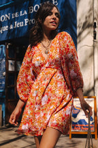Vestido Anthemis con estampado de rima