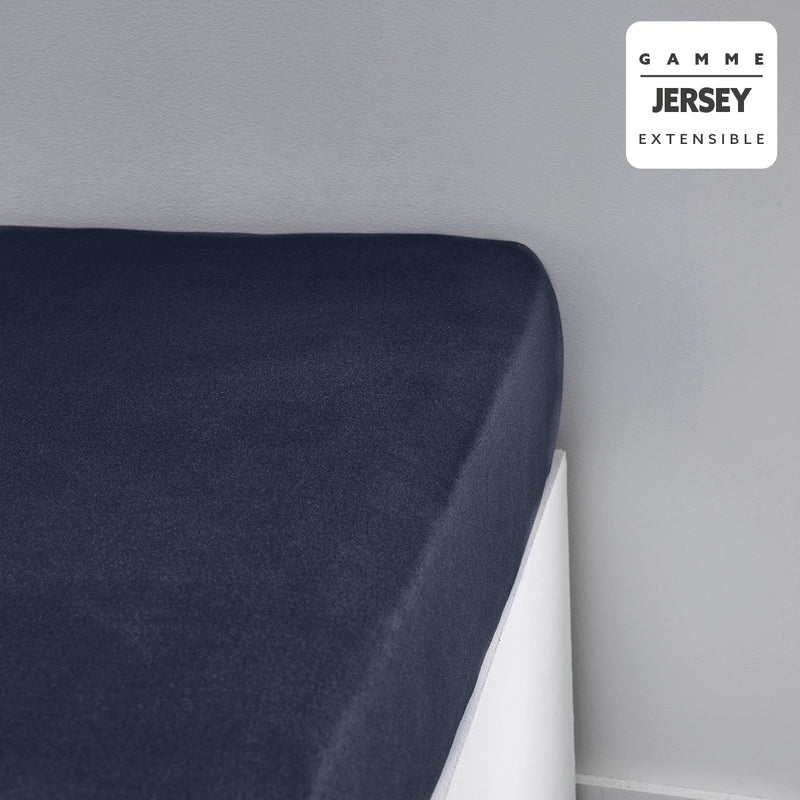 Drap Housse - Permanent Uni Essential - Navy - Bonnet 25cm