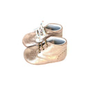 Chaussons Bébé Souples Antidérapants Fille Mini-Adonis - Cuir Nude Taupe Irise - Fille