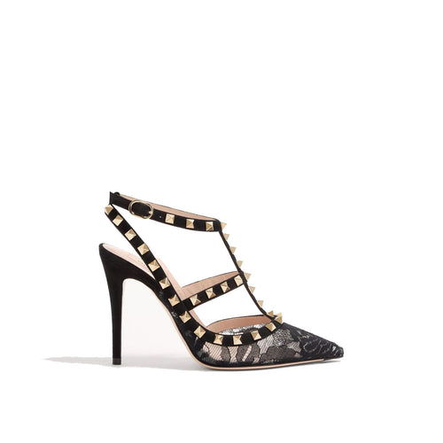 Escarpins - Valentino Garavani Rockstud Suede - Black