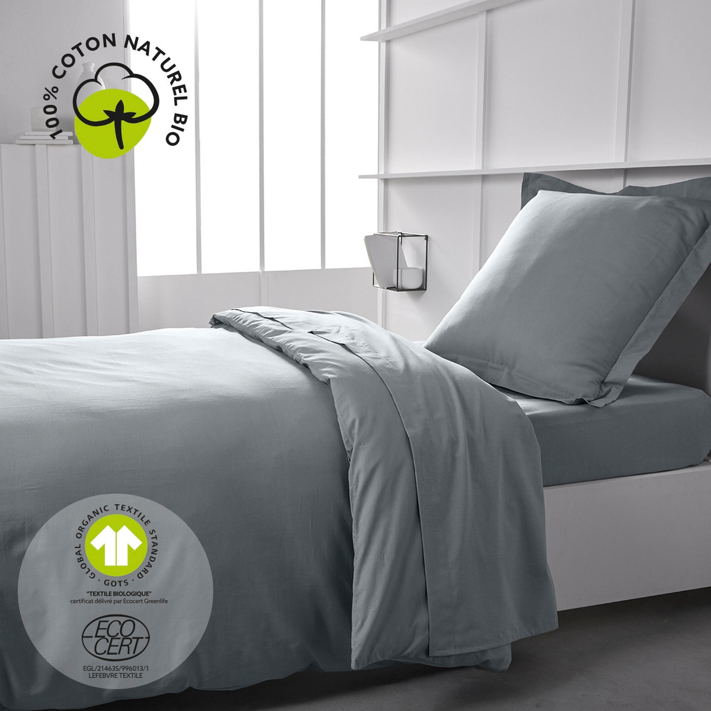 Organic - Housse De Couette - Gris