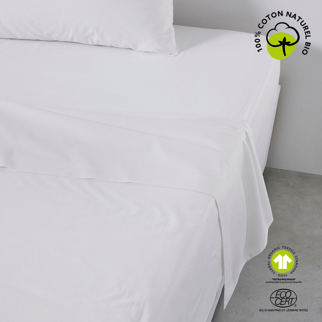 Organic - Drap Plat - Blanc