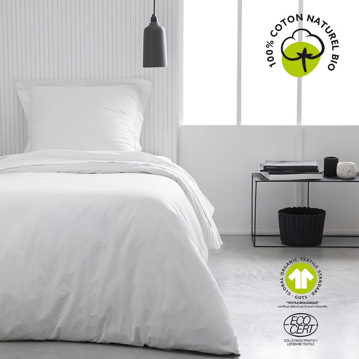 Organic - Drap Plat - Blanc