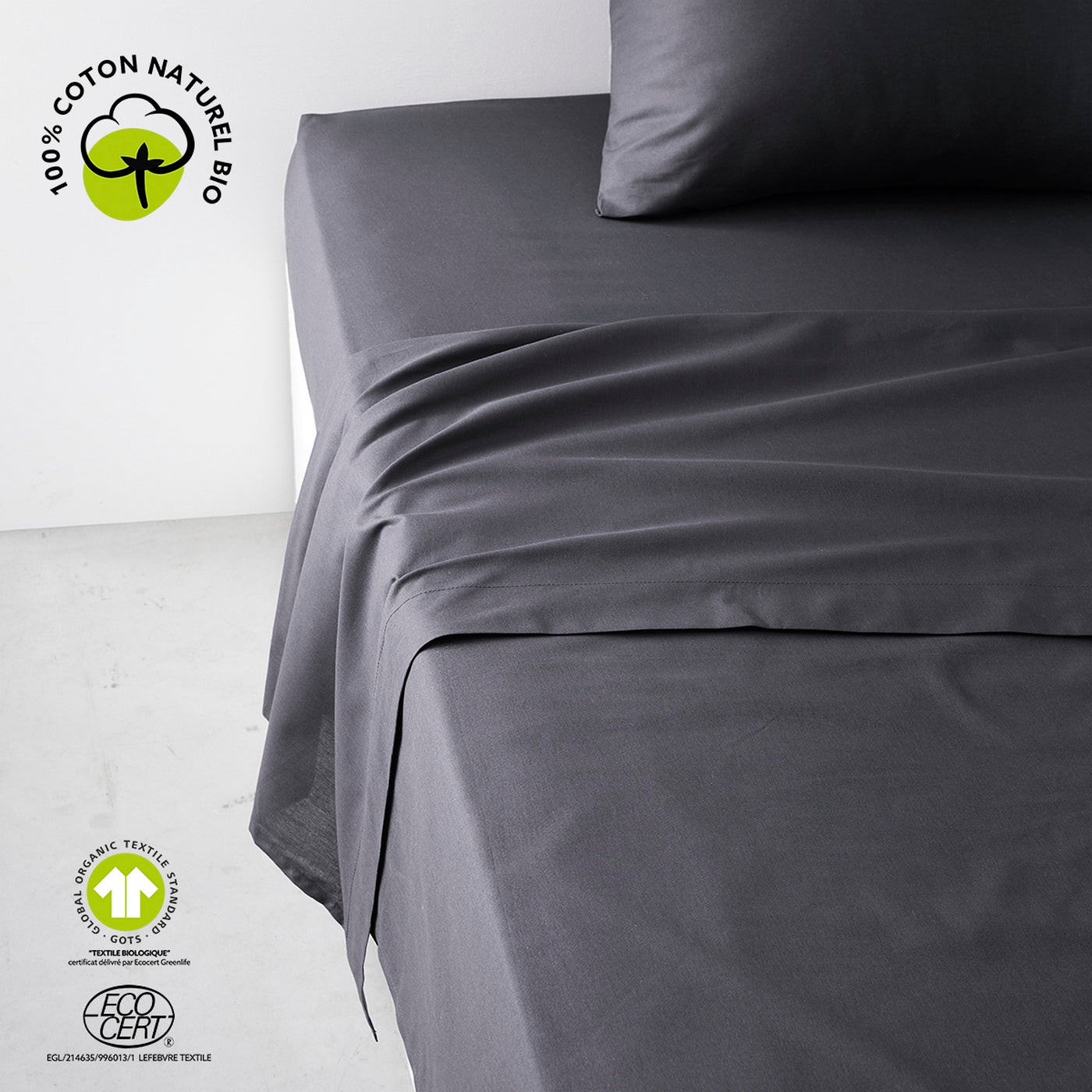 Organic - Drap Plat - Gris