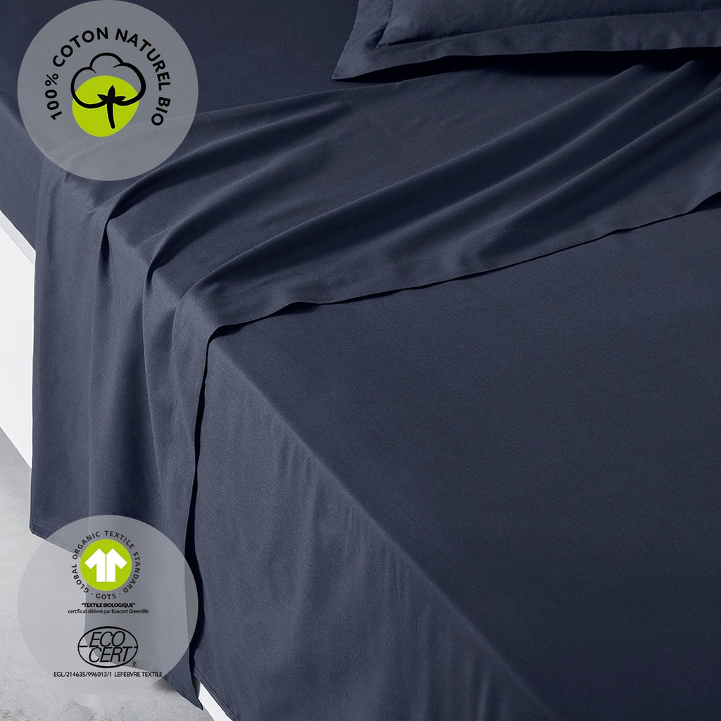 Organic - Drap Plat - Bleu