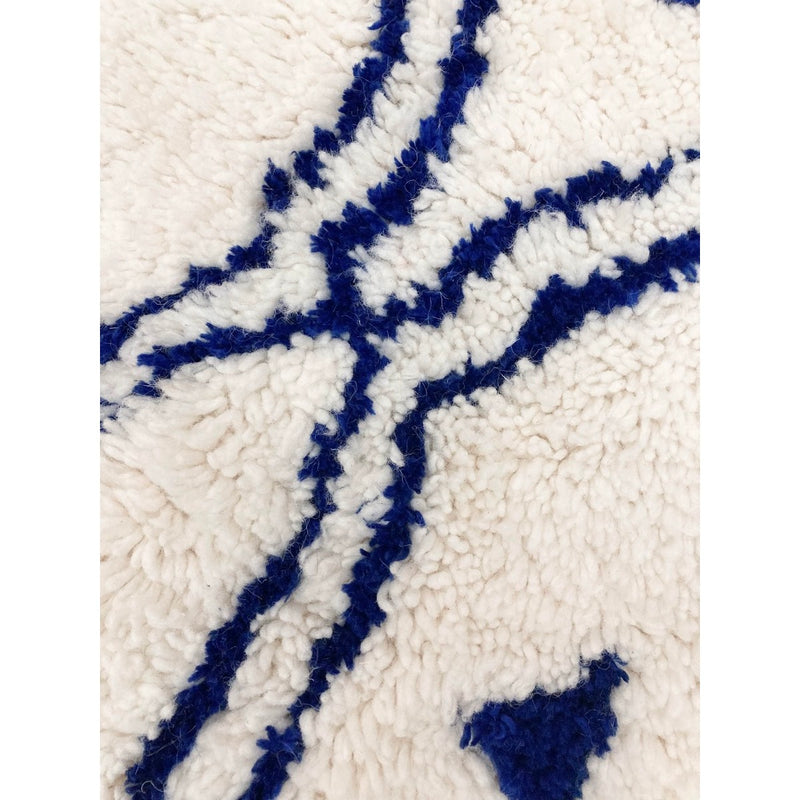 Tapis Berbère Marocain Azilal - Bleu Majorelle