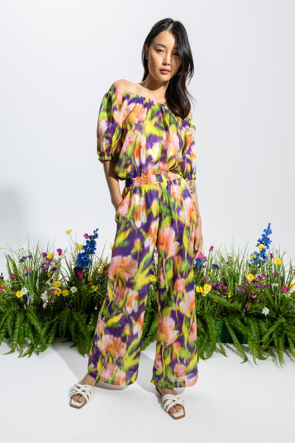 The Fuzzy Flower Bardot Blouse
