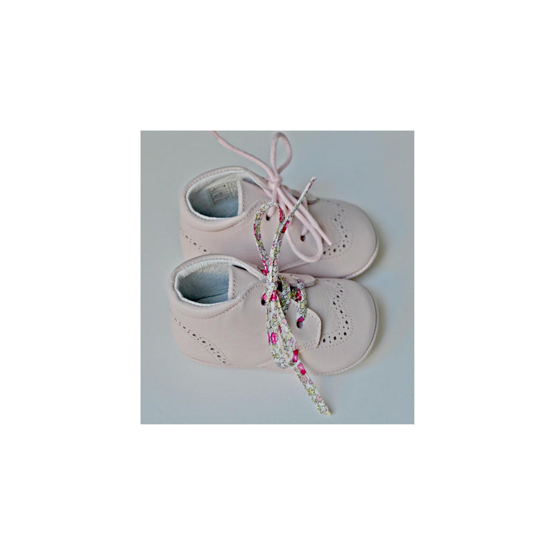 Mini-Adonis Soft Non-Slip Baby Slippers - Pale Pink Leather - Girl