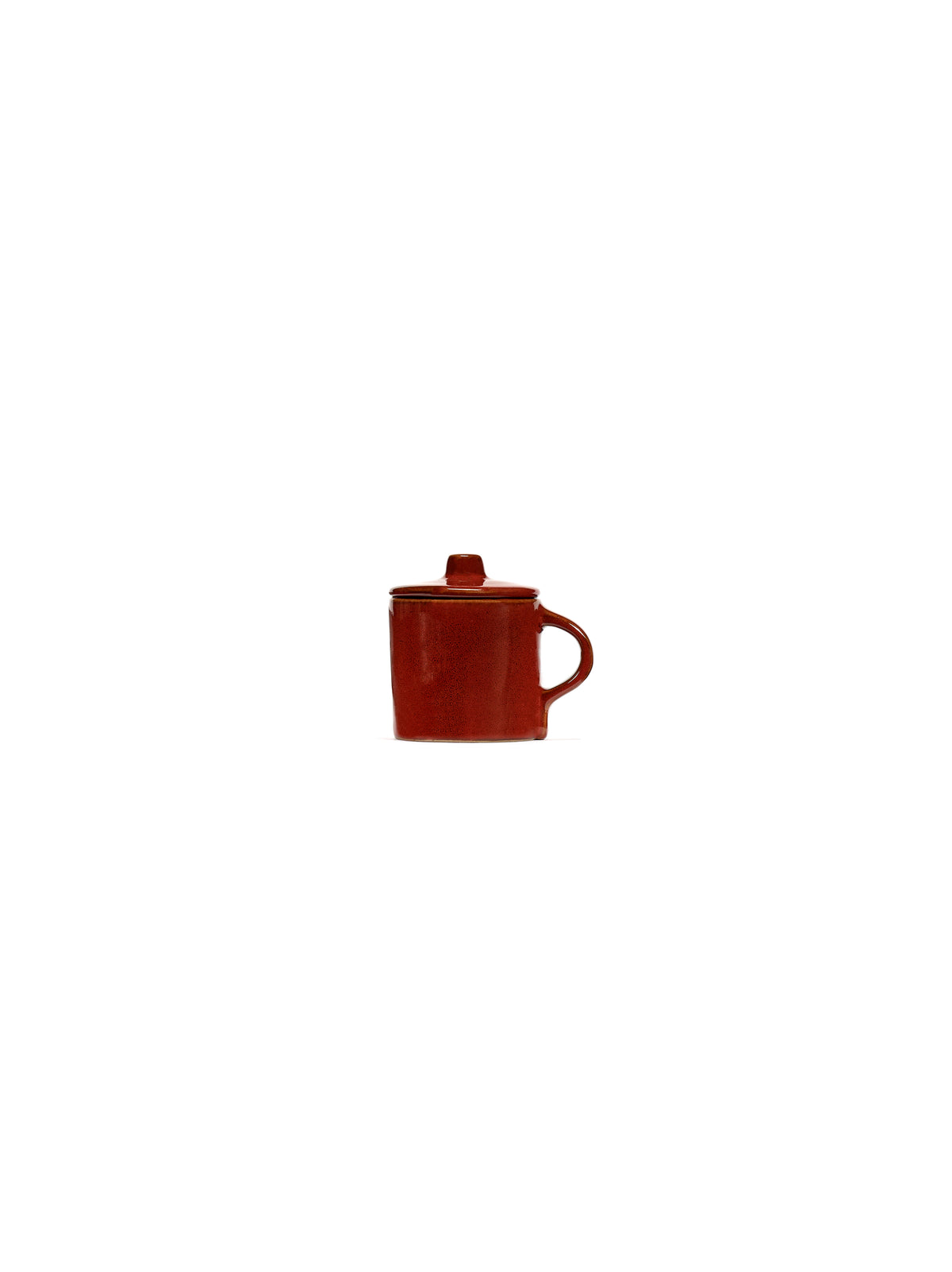 La Mère - Lot De 2 Tasses À Espresso + Couvercles - Grès - Rouge