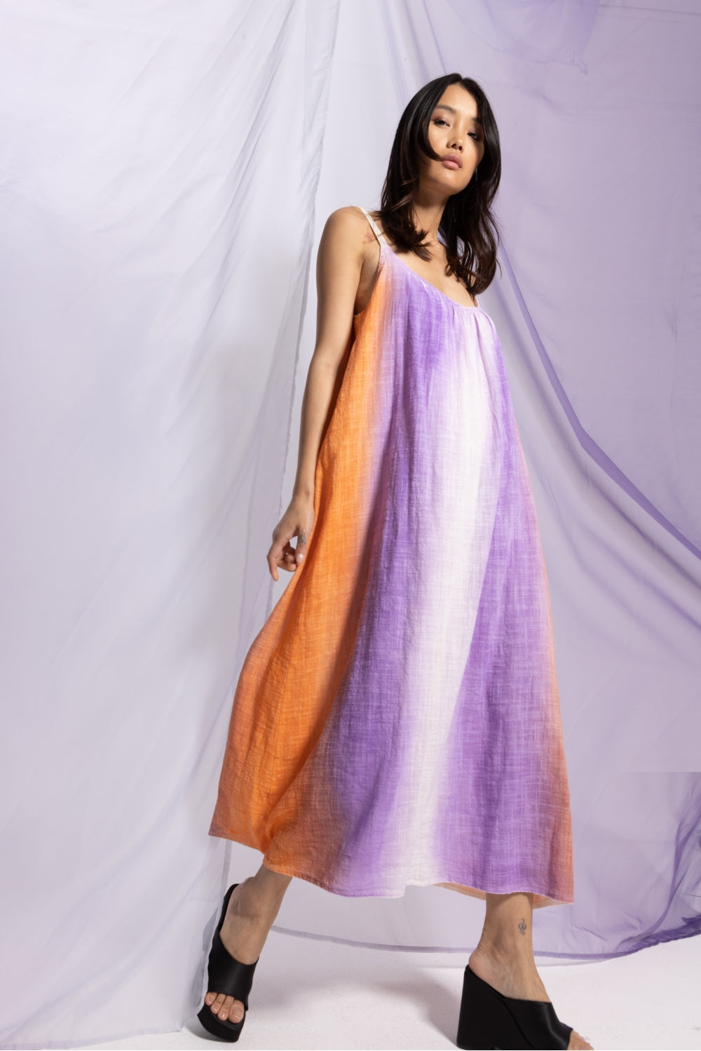 The Michèle Tie & Dye Lilac Dress