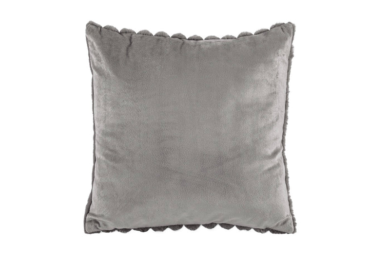 Coussin Garni Rabbit Stripe Fur - Set De 2 - 45x45cm - Gris