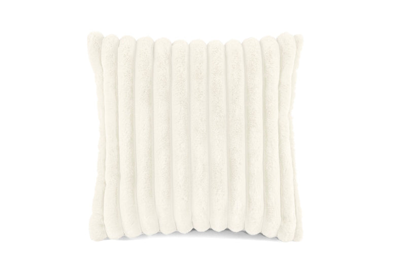 Coussin Garni Rabbit Stripe Fur - Set De 2 - 45x45cm - Ivoire