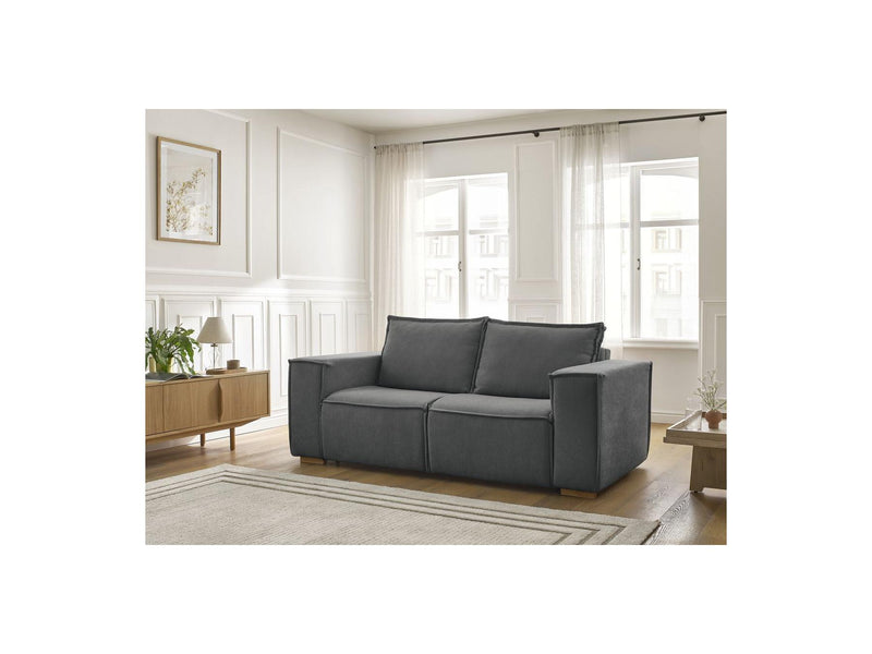Canapé Droit Convertible Ouverture Express - Chelsea - Tissu Texturé - 140X200