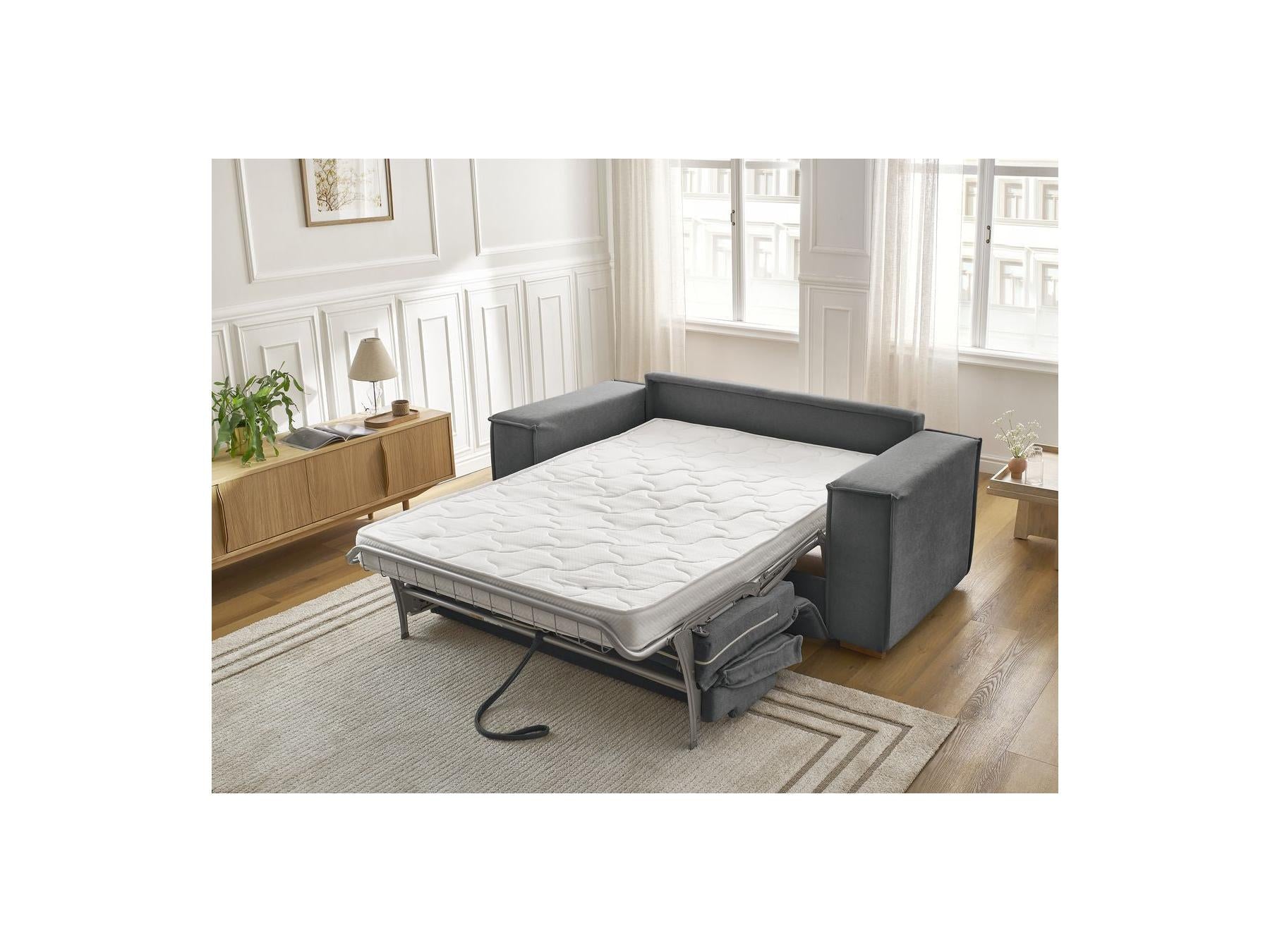 Chelsea - Straight Convertible Sofa with Express Opening - Textured Fabric - 160 x 200