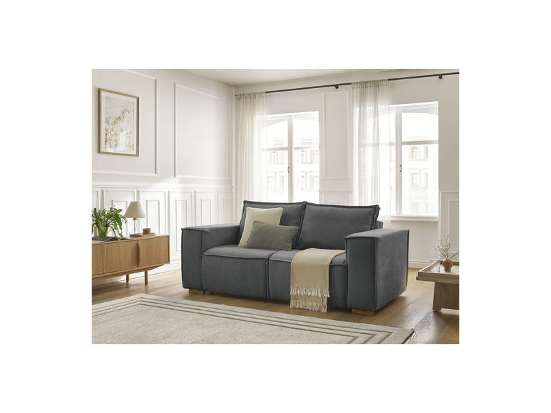 Canapé Droit Convertible Ouverture Express - Chelsea - Tissu Texturé - 160X200