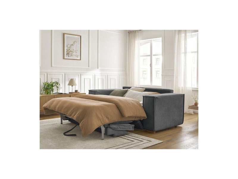 Canapé Droit Convertible Ouverture Express - Chelsea - Tissu Texturé - 160X200