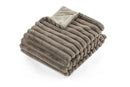 Plaid Rabbit Stripe Fur - Set De 2 - 130x170cm - Taupe