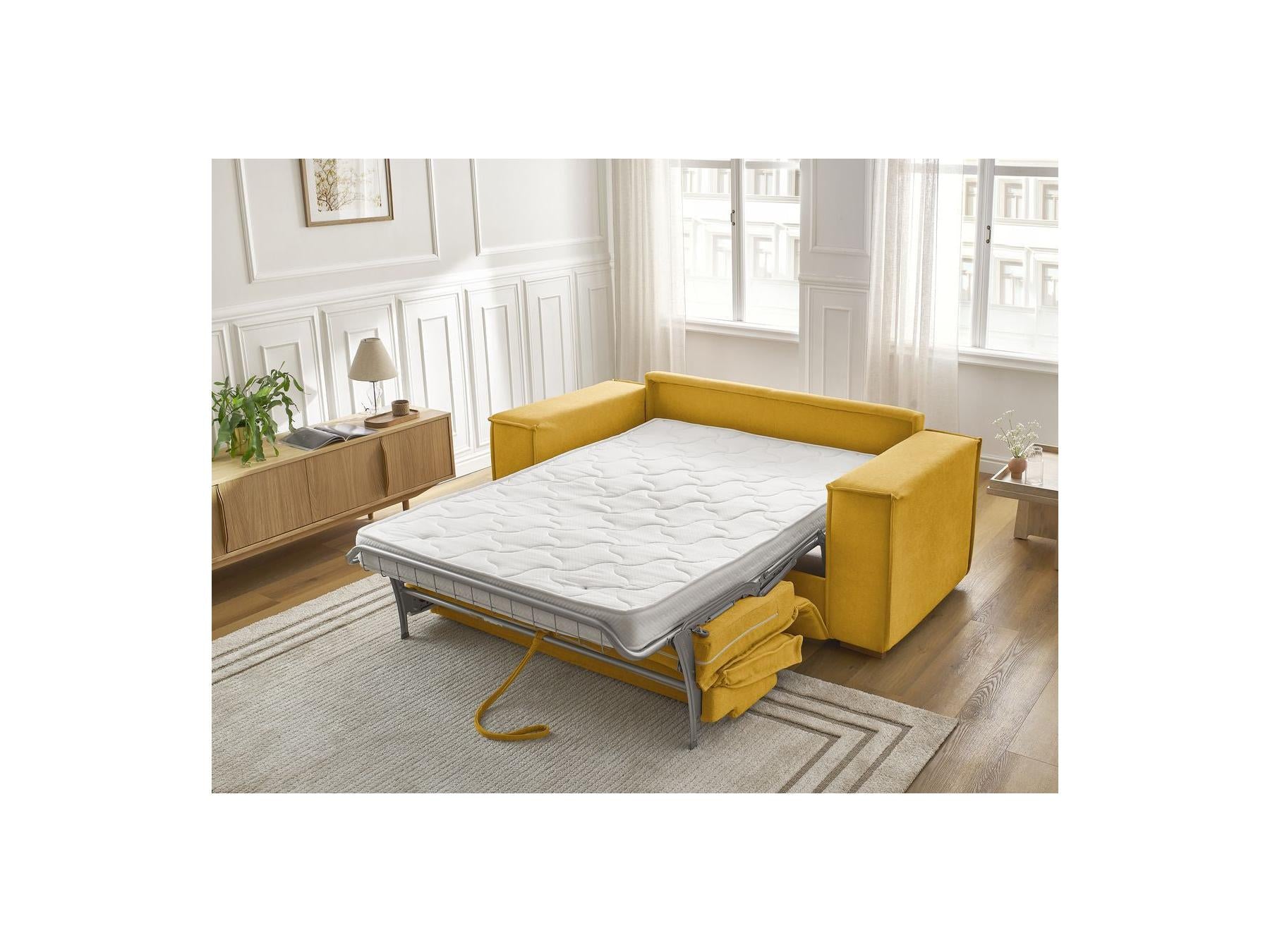 Chelsea - Straight Convertible Sofa with Express Opening - Textured Fabric - 160 x 200