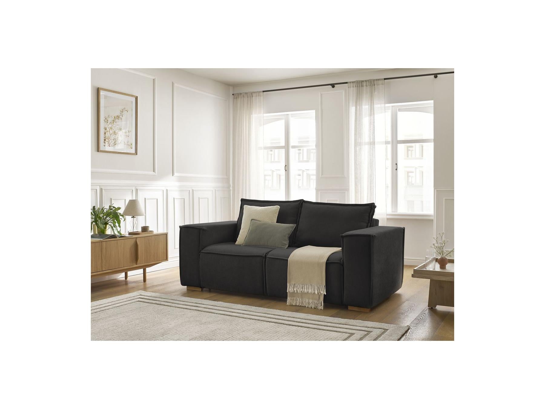 Chelsea - Straight Convertible Sofa with Express Opening - Textured Fabric - 160 x 200