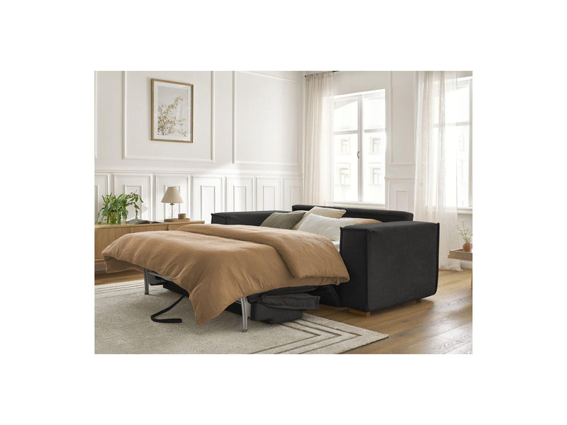 Canapé Droit Convertible Ouverture Express - Chelsea - Tissu Texturé - 160X200