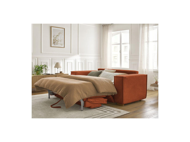 Canapé Droit Convertible Ouverture Express - Chelsea - Tissu Texturé - 140X200