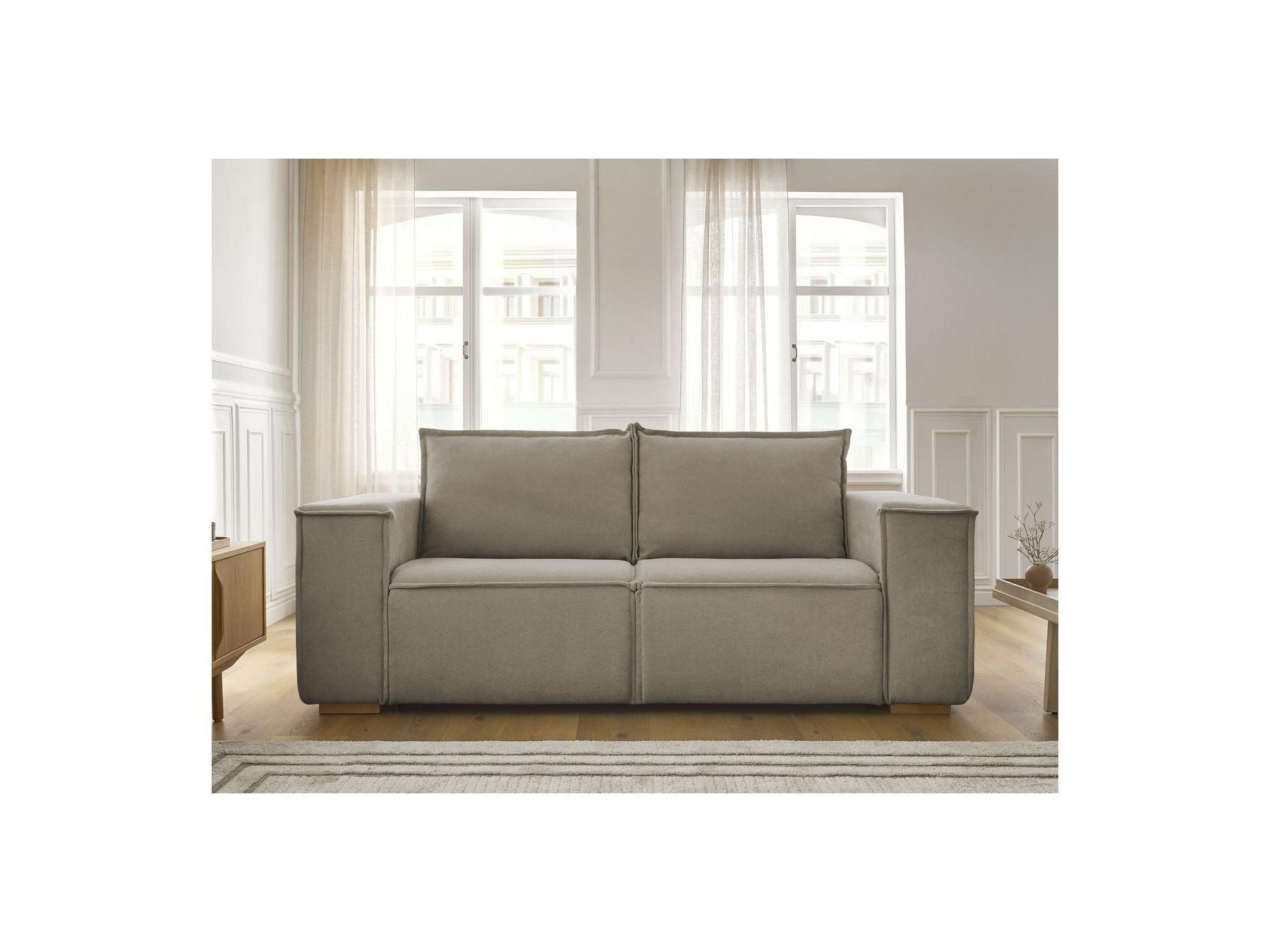 Chelsea - Straight Convertible Sofa with Express Opening - Textured Fabric - 160 x 200