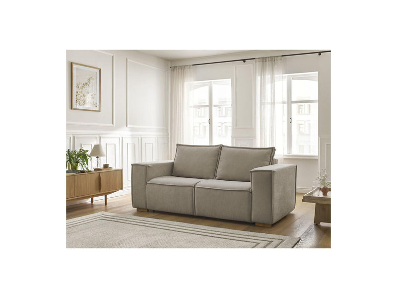 Canapé Droit Convertible Ouverture Express - Chelsea - Tissu Texturé - 160X200