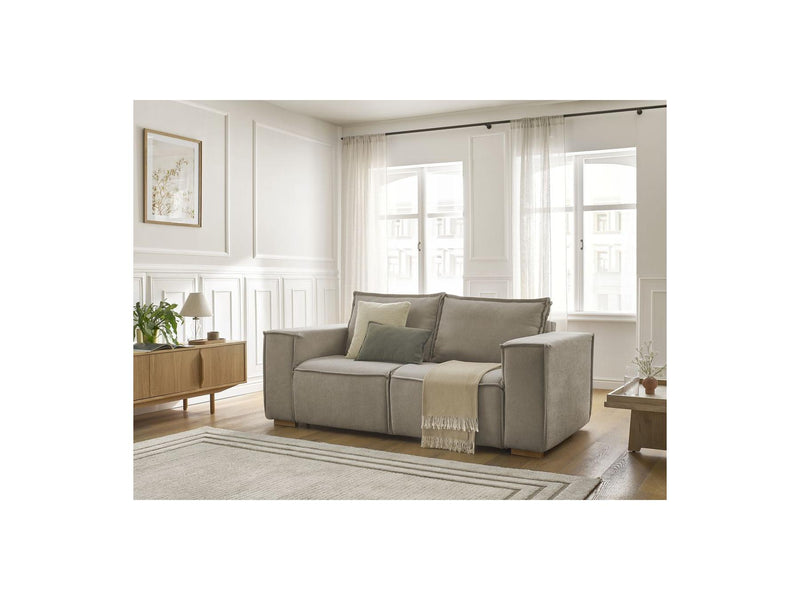 Canapé Droit Convertible Ouverture Express - Chelsea - Tissu Texturé - 160X200
