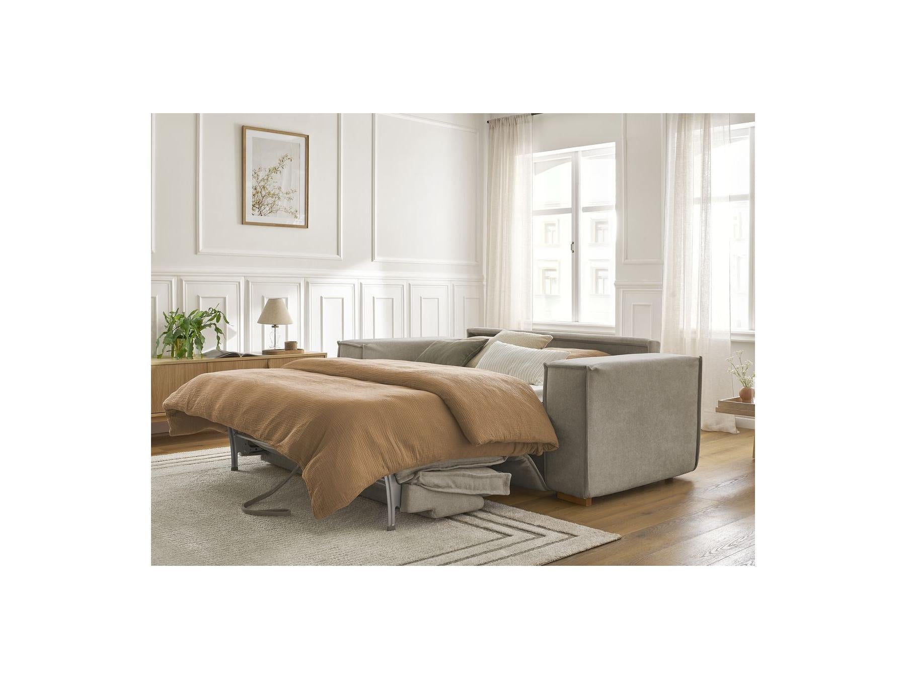 Chelsea - Straight Convertible Sofa with Express Opening - Textured Fabric - 160 x 200