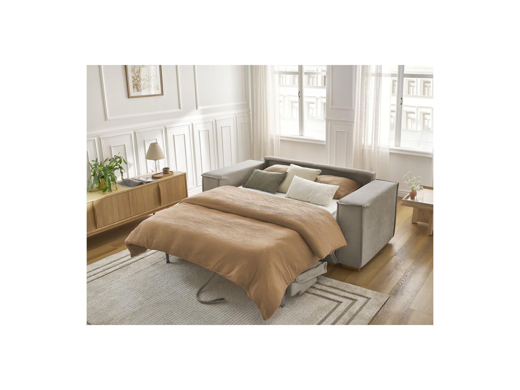 Chelsea - Straight Convertible Sofa with Express Opening - Textured Fabric - 160 x 200