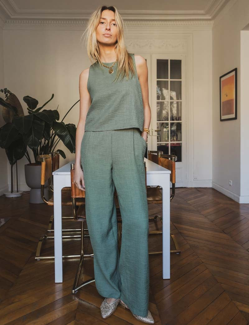 Olijfgroene jumpsuit Jade