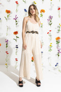 The Bonnie Beige Lace Jumpsuit