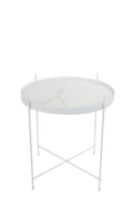 Cupid - Table D'Appoint - Verre - Marbre Blanc