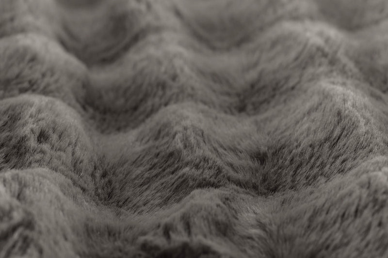 Bubble Rabbit Fur Throw - 130x180cm - Gris