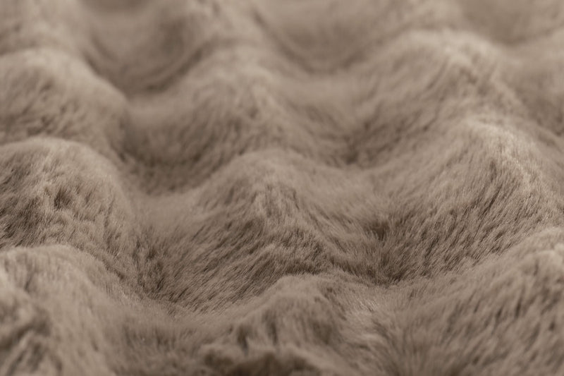 Bubble Rabbit Fur Throw - 130x180cm - Taupe