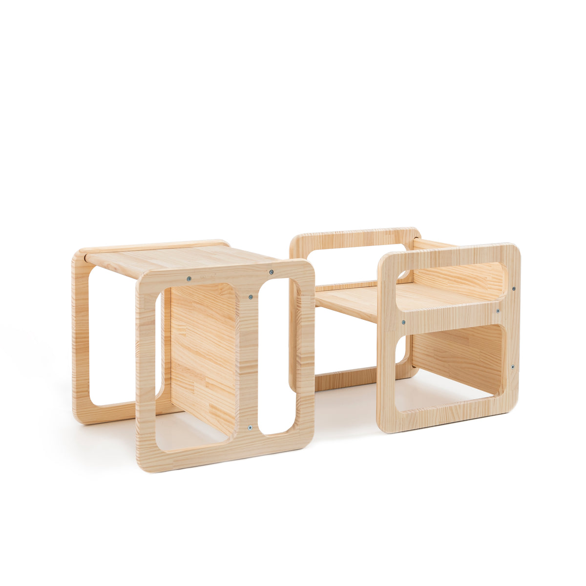 Set De 2 Chaises/Tables Montessori - Naturel