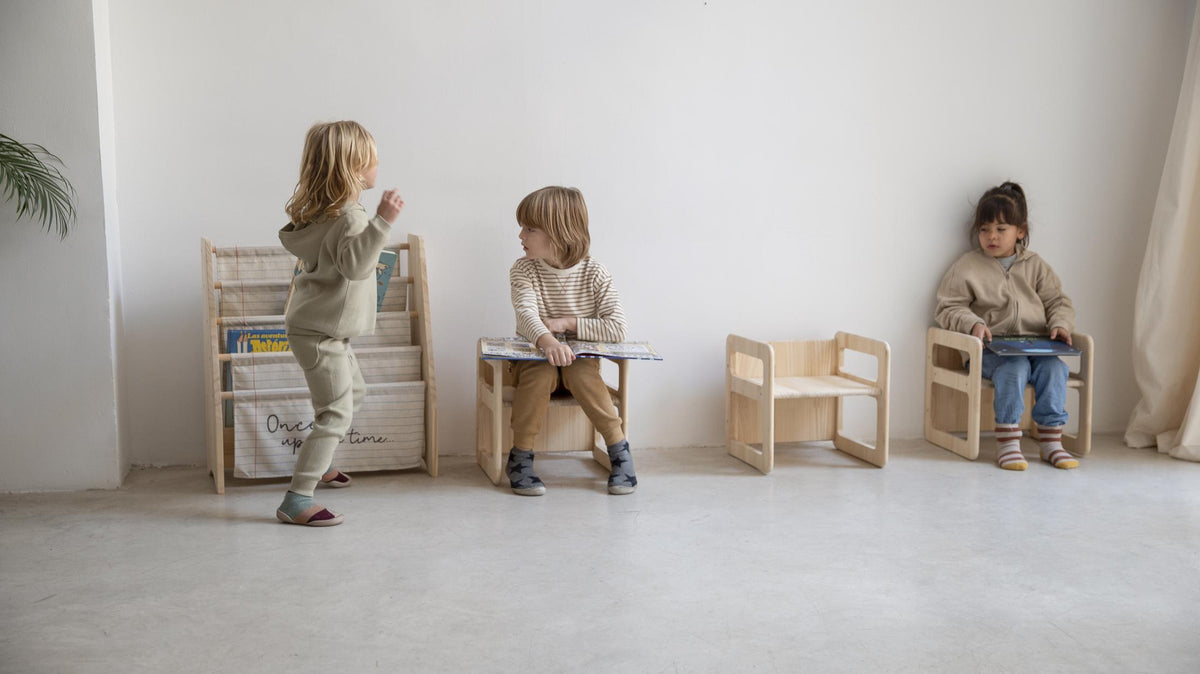 Set De 2 Chaises/Tables Montessori - Naturel