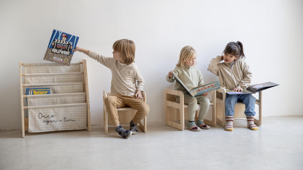 Set De 2 Chaises/Tables Montessori - Naturel