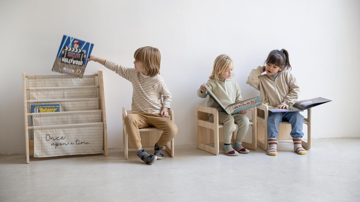 Set De 2 Chaises/Tables Montessori - Naturel