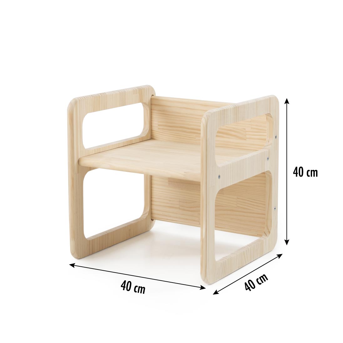 Set De 2 Chaises/Tables Montessori - Naturel