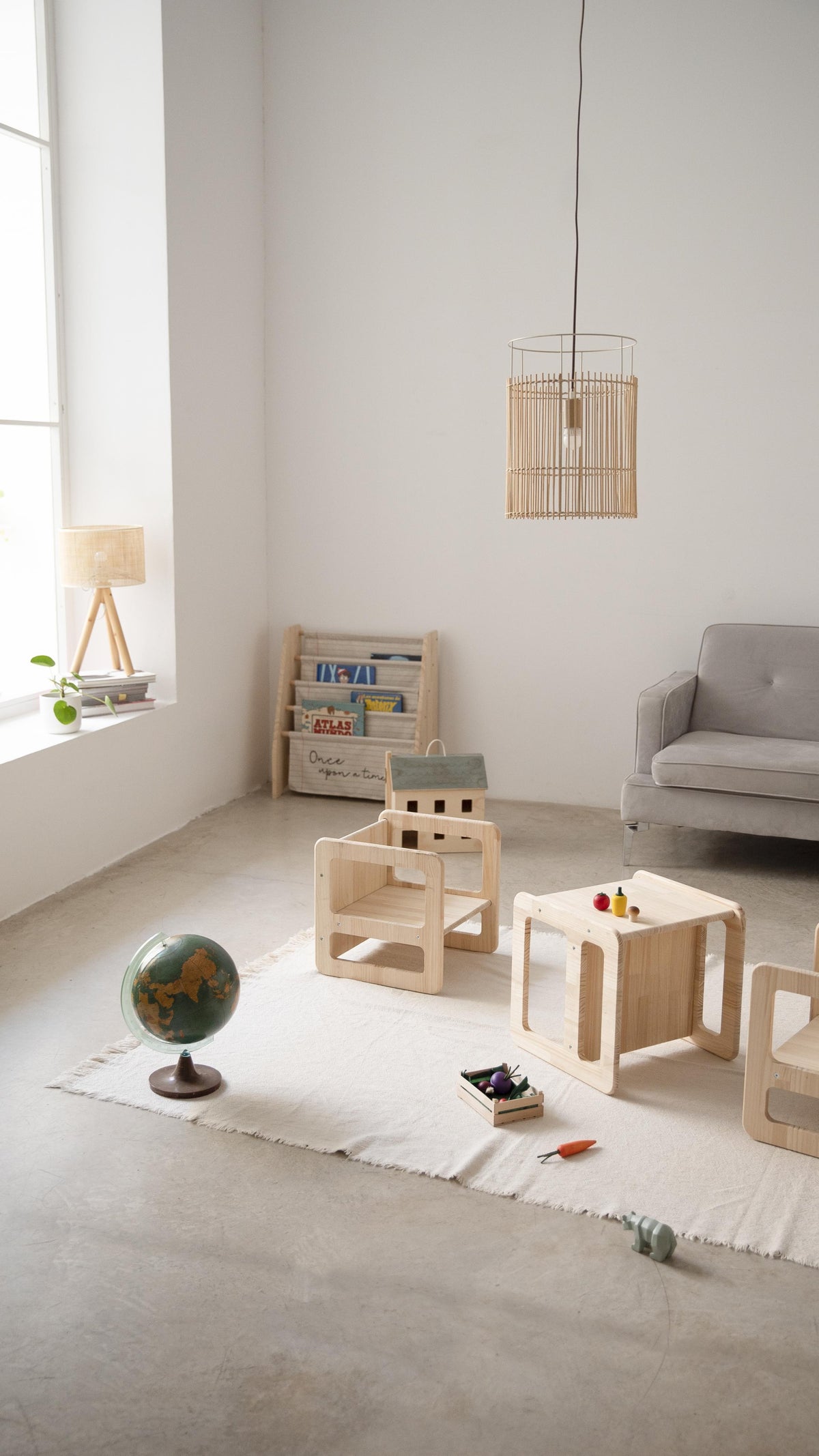 Set De 2 Chaises/Tables Montessori - Naturel