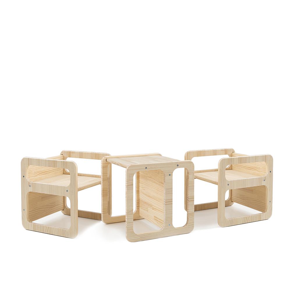 Set 3 Chaises Cube Style Montessori