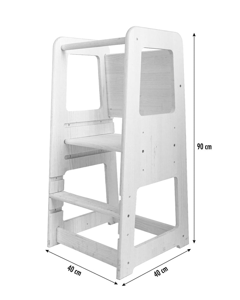 Tour d'Apprentissage Style Montessori Couleur "Blanco"