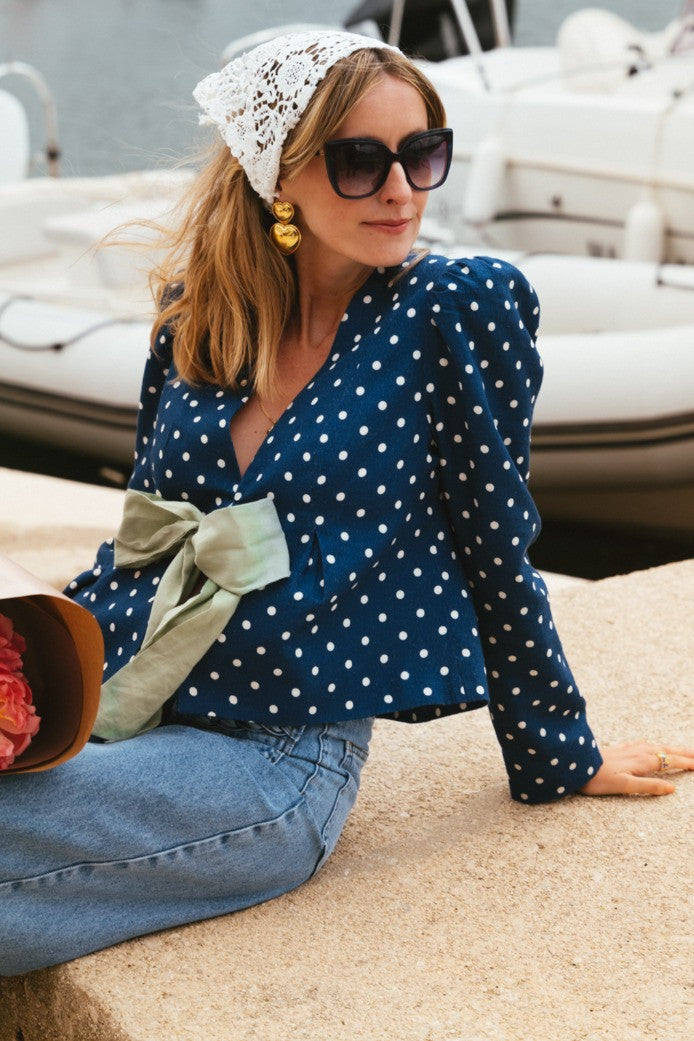 Blouse Baptiste Pois Mossa Sakarli
