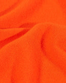 Pull Col Montant Bande Manche Contrastée - Golden Orange - Femme