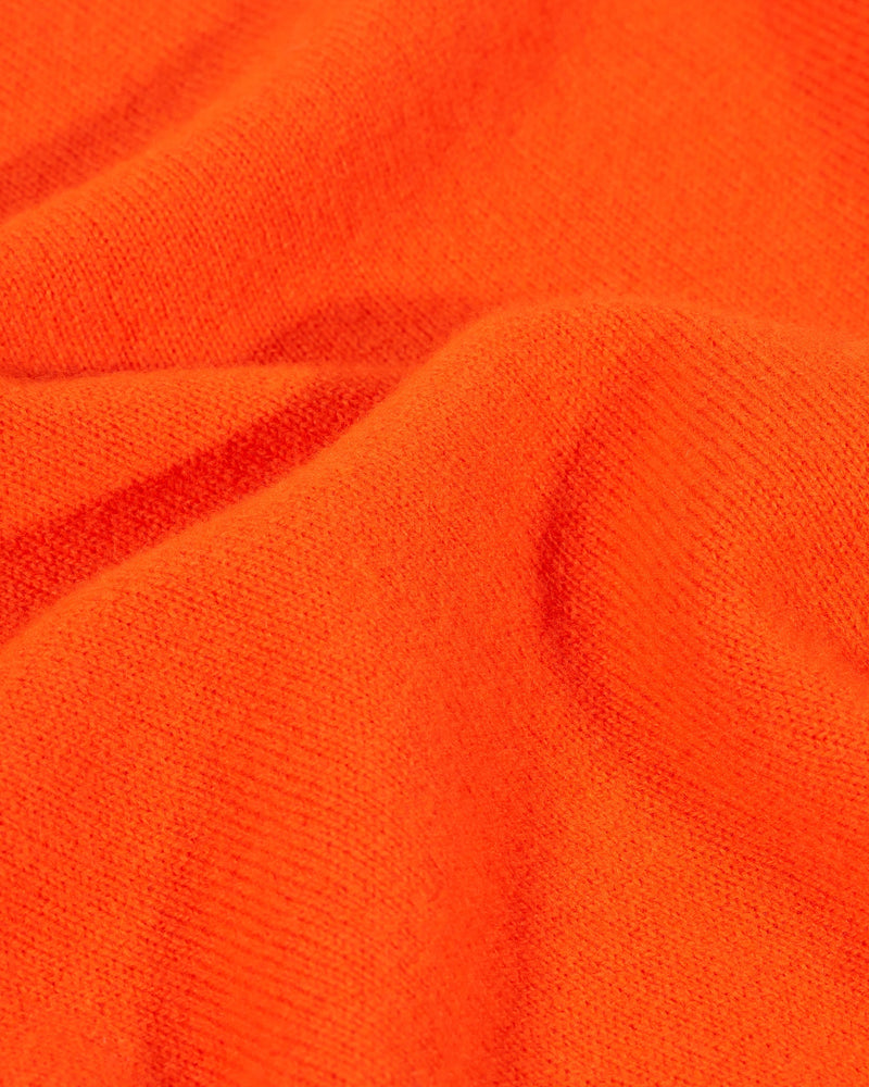 Pull Col Montant Bande Manche Contrastée - Golden Orange - Femme